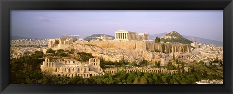 Framed High angle view of buildings in a city, Acropolis, Athens, Greece Print