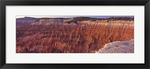 Framed Aerial View Of Jagged Rock Formations, Cedar Breaks National Monument, Utah, USA Print