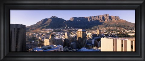 Framed Aerial View of Cape Town and Table Mountain Print