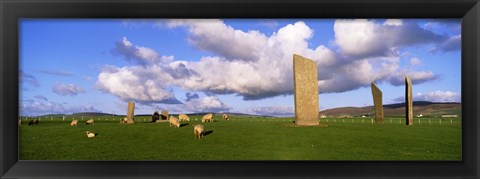 Framed Stones Of Stenness, Scotland, United Kingdom Print