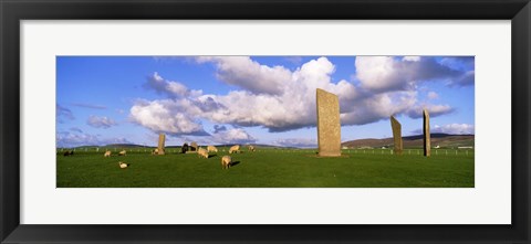 Framed Stones Of Stenness, Scotland, United Kingdom Print