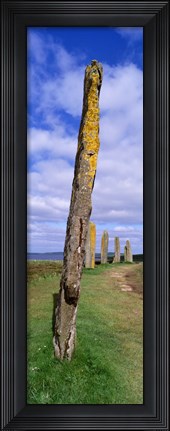 Framed Narrow pillar in the Ring Of Brodgar, Orkney Islands, Scotland, United Kingdom Print