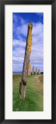 Framed Narrow pillar in the Ring Of Brodgar, Orkney Islands, Scotland, United Kingdom Print