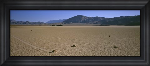 Framed Panoramic View Of An Arid Landscape, Death Valley National Park, Nevada, California, USA Print
