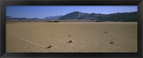 Framed Panoramic View Of An Arid Landscape, Death Valley National Park, Nevada, California, USA Print