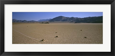 Framed Panoramic View Of An Arid Landscape, Death Valley National Park, Nevada, California, USA Print