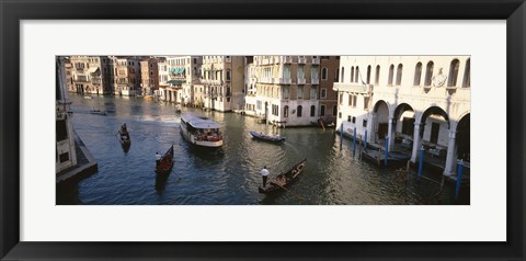 Framed Gondolas in the Canal, Venice, Italy Print