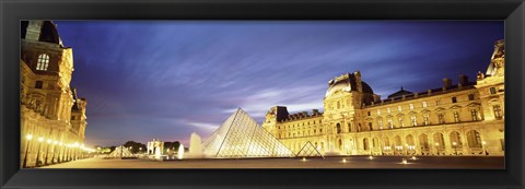 Framed Louvre Pyramid, Paris, France Print