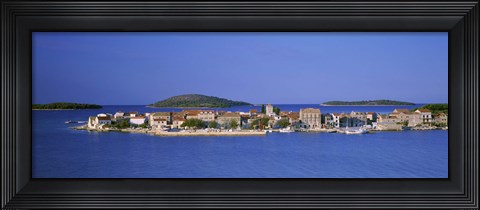 Framed City On The Waterfront, Kpapan, Sibenik, Croatia Print