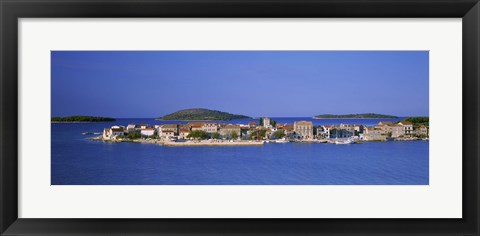 Framed City On The Waterfront, Kpapan, Sibenik, Croatia Print