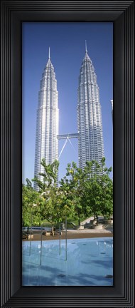 Framed Malaysia, Kuala Lumpur, View of Petronas Twin Towers Print