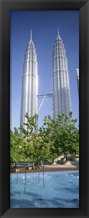 Framed Malaysia, Kuala Lumpur, View of Petronas Twin Towers Print