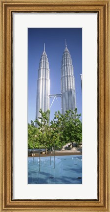 Framed Malaysia, Kuala Lumpur, View of Petronas Twin Towers Print