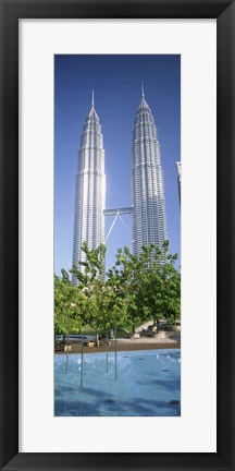 Framed Malaysia, Kuala Lumpur, View of Petronas Twin Towers Print