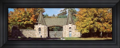 Framed USA, Maine, Mount Desert Island, Acadia National Park, Jordan Pond Gatehouse, Facade of a building Print
