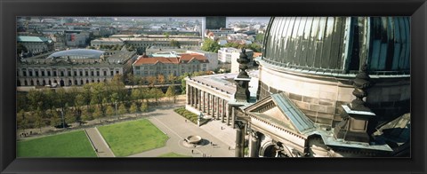Framed High angle view of a formal garden in front of a church, Berlin Dome, Altes Museum, Berlin, Germany Print