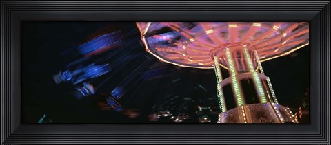Framed Low angle view of a carousel, Amusement Park, Stuttgart, Germany Print