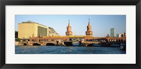 Framed Bridge on a river, Oberbaum Brucke, Berlin, Germany Print