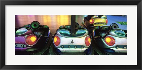 Framed Close-up of bumper cars, Amusement Park, Stuttgart, Germany Print