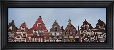 Framed Low angle view of buildings, Bruges, Belgium Print