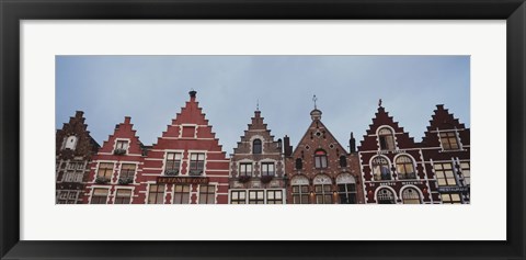 Framed Low angle view of buildings, Bruges, Belgium Print