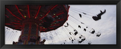 Framed Low angle view of a ferris wheel in an amusement park, Stuttgart, Germany Print