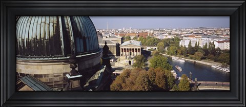 Framed High Angle View Of A City, Berlin, Germany Print