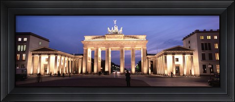 Framed Brandenburg Gate at dusk, Berlin, Germany Print