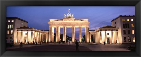 Framed Brandenburg Gate at dusk, Berlin, Germany Print