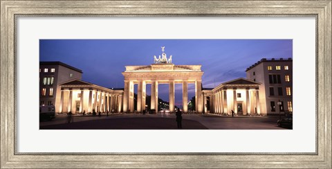 Framed Brandenburg Gate at dusk, Berlin, Germany Print