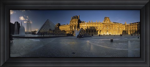 Framed Facade Of A Museum, Musee Du Louvre, Paris, France Print