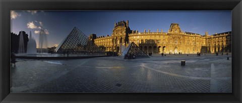 Framed Facade Of A Museum, Musee Du Louvre, Paris, France Print