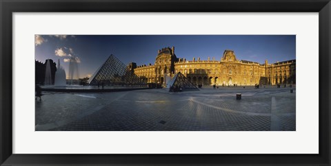 Framed Facade Of A Museum, Musee Du Louvre, Paris, France Print