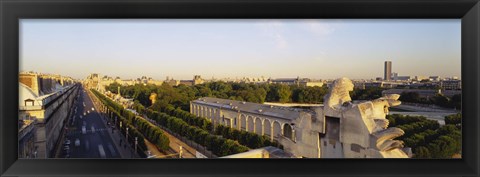 Framed High angle view of a city, Royal Street, Paris, France Print