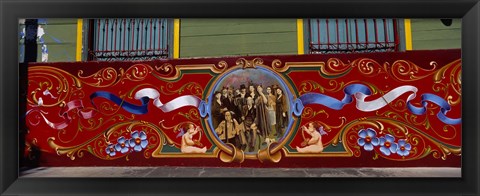Framed Close-Up Of A Painting On A Window, La Boca, Buenos Aires, Argentina Print