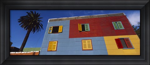 Framed Low Angle View Of A Building, La Boca, Buenos Aires, Argentina Print