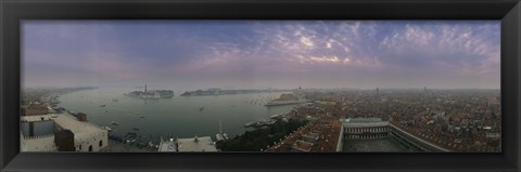 Framed Aerial view of a cityscape, Venice, Veneto, Italy Print