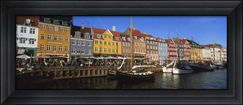 Framed Buildings On The Waterfront, Nyhavn, Copenhagen, Denmark Print