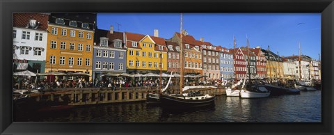 Framed Buildings On The Waterfront, Nyhavn, Copenhagen, Denmark Print