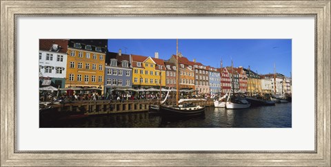 Framed Buildings On The Waterfront, Nyhavn, Copenhagen, Denmark Print