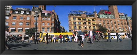 Framed Low Angle View Of Buildings In A City, City Hall Square, Copenhagen, Denmark Print