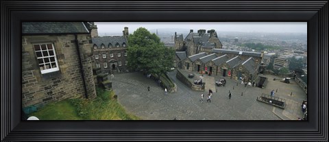 Framed High Angle View Of Tourists In A Castle, Edinburgh Castle, Edinburgh, Scotland, United Kingdom Print