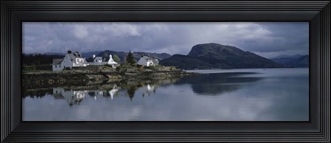 Framed Residential Structure On The Waterfront, Plockton, Highlands, Scotland, United Kingdom Print
