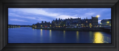 Framed Buildings On The Waterfront, Inverness, Highlands, Scotland, United Kingdom Print
