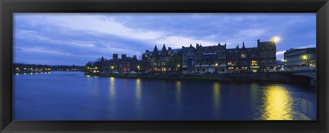 Framed Buildings On The Waterfront, Inverness, Highlands, Scotland, United Kingdom Print