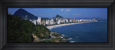 Framed Buildings On The Waterfront, Rio De Janeiro, Brazil Print
