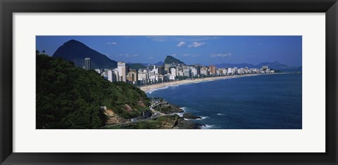 Framed Buildings On The Waterfront, Rio De Janeiro, Brazil Print