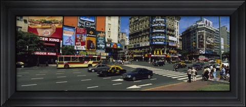 Framed Vehicles Moving On A Road, Buenos Aires, Argentina Print