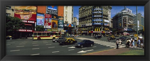 Framed Vehicles Moving On A Road, Buenos Aires, Argentina Print