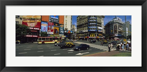 Framed Vehicles Moving On A Road, Buenos Aires, Argentina Print